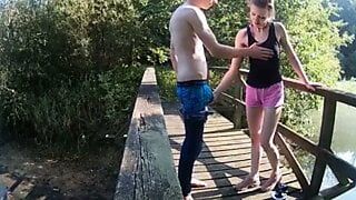 Public fuck with amateur girl